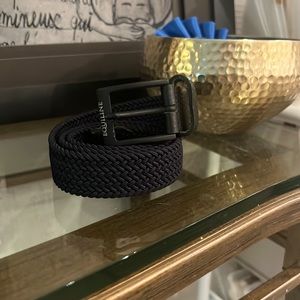 Equiline Clay C riding belt, braided navy, size 80 IT